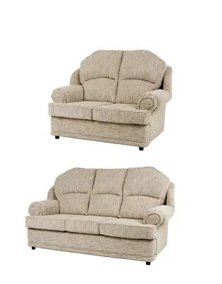 Classic Modern Beige Fabric 3 Seater 2 Seat Sofa Suite KENT 32 • £899