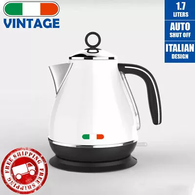 $69.99 • Buy Vintage Electric Kettle White 1.7L Stainless Steel Auto OFF 2200W | Not Delonghi