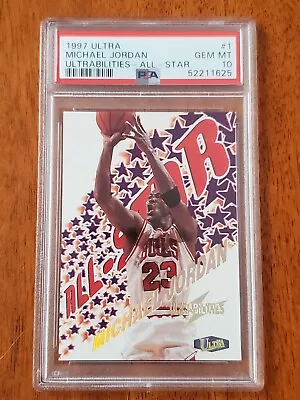 1997 Ultra Michael Jordan (ultrabilities All-star) Bulls Gem Mint Psa 10 Pop 126 • $815