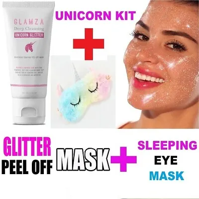 Deep Cleansing Glitter Blackhead Removing Peel-off Mask + Sleeping Eye Mask UK • £7.99