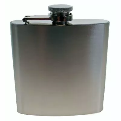 Stainless Steel 6oz Flask W/ Never-Lose No Leak Cap Hiking Camping Recreation • $9.99
