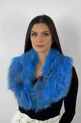 Fur Fox Blue Collar Real Fur Stole Fox Collar • $120