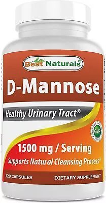 D-Mannose Capsules - Urinary Tract Cleanse Supplement 1500mg/Serving - 120 Caps • $69.98