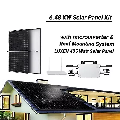 6.48 KW Solar Panels DIY Grid Tie Kit With Microinverter & Racking System • $7299