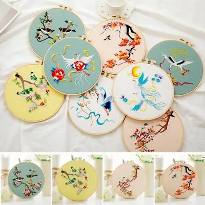 Accessories Embroidery Hoop Flower Embroidery Cross Stitch Kit Needle Punch • £3.31