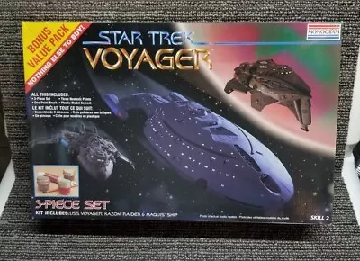 See Description Monogram Star Trek Voyager 3 Piece Model Set Parts As Is • $9.99