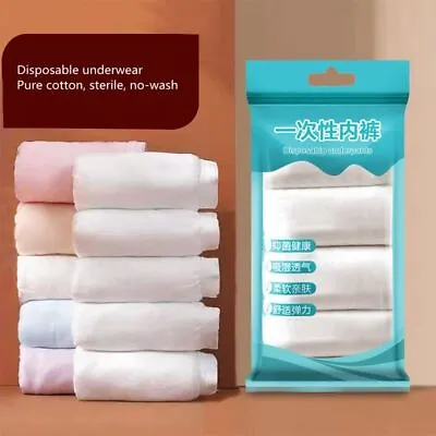 £7.25 • Buy 5pcs Disposable Women Underwear Cotton Sterile Pregnant Underwear Travel Supply