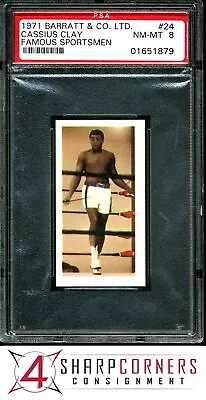 1971 Barratt Famous Sportsmen #24 Cassius Clay Muhammad Ali Rc Rookie Hof Psa 8 • $26