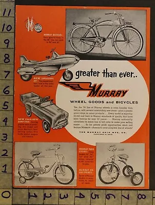 1954 Pedal Car Space Jet Dump Truck Bicycle Velocipede Murray Cleveland Ad Tm58 • $48.95