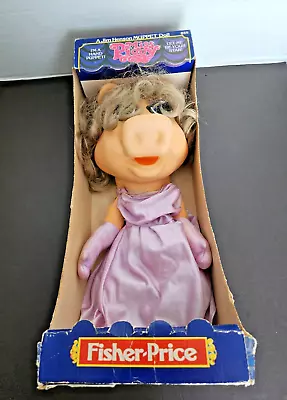 1978 Fisher Price Jim Henson Miss Piggy Hand Puppet Doll W/ Box READ DESCRIPTION • $19.99