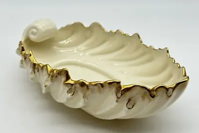 Lenox Acanthus Leaf Dish Vintage Gold Rimmed Serving Dish 9  • $14.99