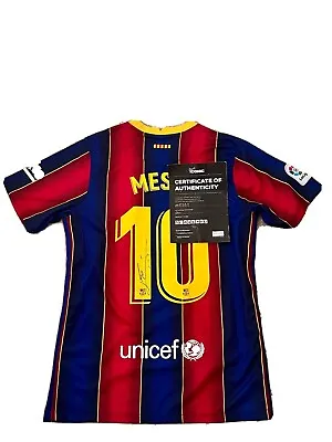 Leo Messi Signed Barcelona Shirt 100% Genuine By Iconic Manchester • £800