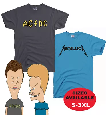 ACDC AC DC And Metallica Shirt Beavis And Butthead Costume Halloween Pick Size • $14.95