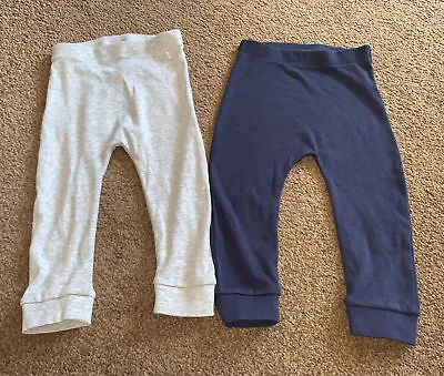 Matalan Set Of 2 Baby Unisex Jogging Bottoms. Age 9-12 Months • £1.97