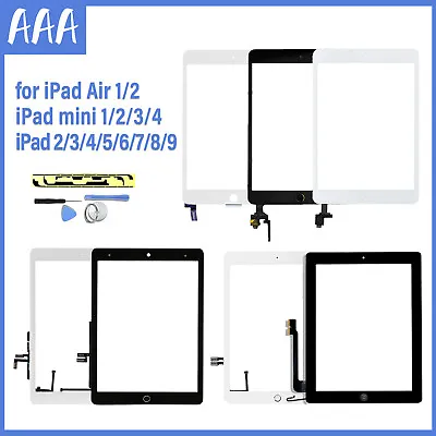 £12.99 • Buy For IPad 2/3/4/5/6 Mini 1/2/3/4 Air 1/2 Touch Screen Replacement Glass Digitizer