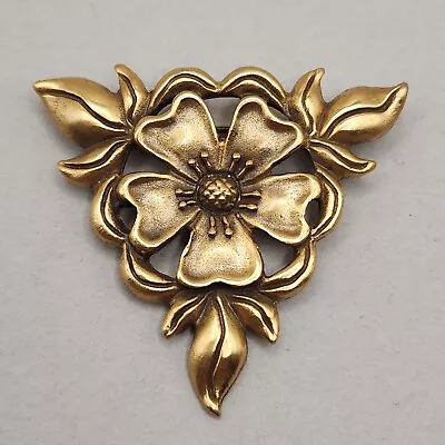 Vtg Mayflower Museum Repro Brooch Gold Tone Pilgrims Plimoth Plymouth Plantation • $26