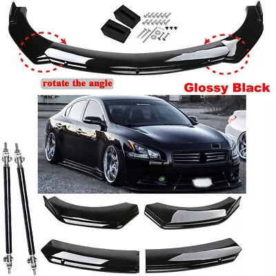 For 09-15 Nissan Maxima Front Bumper Lip Body Kit Spoiler Splitter Gloss Black • $69.99