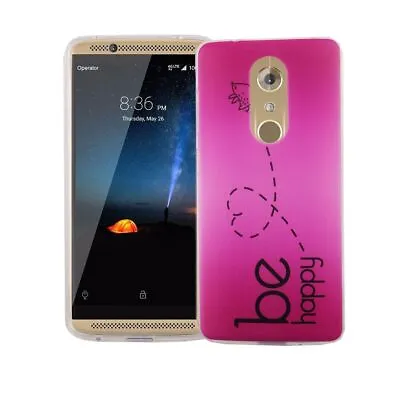 Case For ZTE Axon 7 Mini Be Happy Pink Case Cover Motif Slim Case New • $28.82