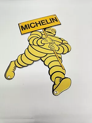 Michelin Tires Bibendum Man Die Cut Vintage Style Porcelain Sign • $88.99