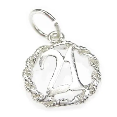 21st Birthday Sterling Silver Charm .925 X 1 Charms For Twenty One • £9.25
