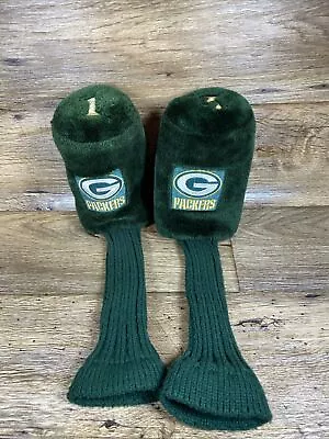 Vintage Green Bay Packers Golf Club Head Cover Plush Sock For 1 & 3 Wood • $9.99