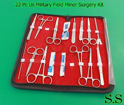 22 Pc Us Military Field Minor Surgical Instruments Kit • $19.90