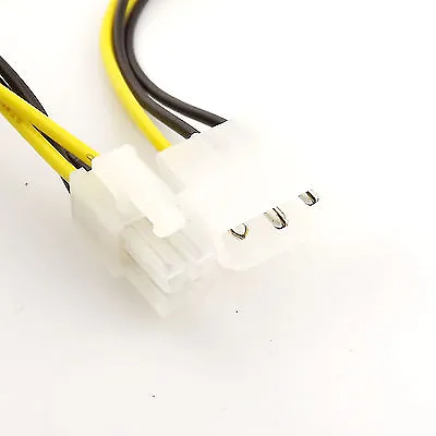 4 Pin Molex To 4Pin ATX EPS 12V Motherboard Connector Power Supply Adapter Cable • $1.28