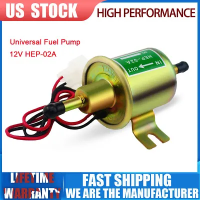 4-7PSI Universal Electric Low Fuel Pump Carburetor 12V HEP-02A Gas Diesel Inline • $14.69