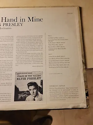 Elvis His Hand In Mine • $4.12