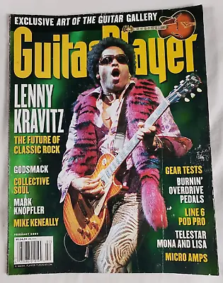 Guitar Player February 2001 Lenny Kravitz Godsmack Knoppfler Keneally Line 6 Pro • $3.49