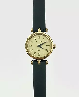 Gucci Ladies Watch Sherry Line Stacked Gold Capped Case Vintage • $20.50