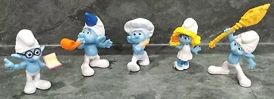 2011- 2013 MCDONALDS Smurfs Figures Toy PEYO SMURF MOVIE SMURFETTE Lot Of 5 • $9.64