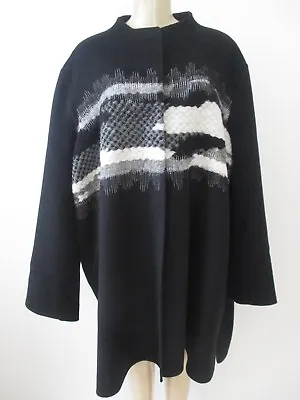 Marla Wynne Wool Blend Embroidery Topper Long Sleeve Coat Size 3x - Nwt • $147.25