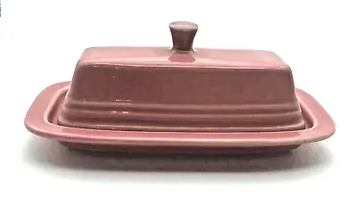 Vintage Fiesta Homer Laughlin Rose Pink Butter Dish Retired USA • $29.99