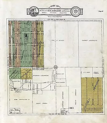 1928 Atlas KALAMAZOO COUNTY Michigan Plat Maps Old GENEALOGY History DVD P153 • $7.99