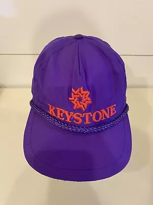 Vintage Keystone Colorado Bump Bonnets Ski Snowboard Hat Neon Purple Rare • $22.50