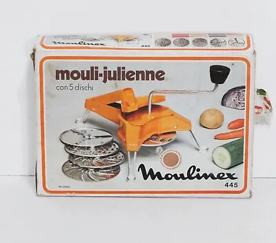 Moulinex 445 Mouli-Julienne 5 Disc Slicer Shredder Grater France TAN Vintage 70s • $39.90