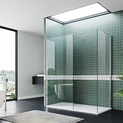 Walk In Shower Screen Enclosure And Tray Wet Room 8mm Easy Clean Glass Cubicle • £125.99