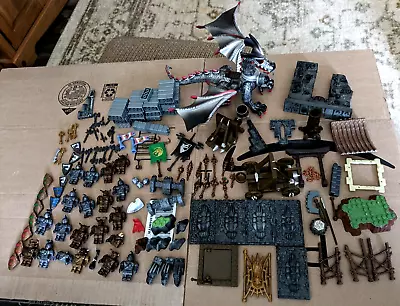 Big Lot Of Mega Bloks Dragons Mixed Sets W/ Figures Weapons & Dragon + More • $40