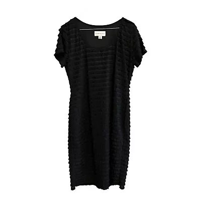 Ronni Nicole QVC Smart Black Stretchy Shift Occasion  Dress Lined Size 16 UK VGC • £7.95