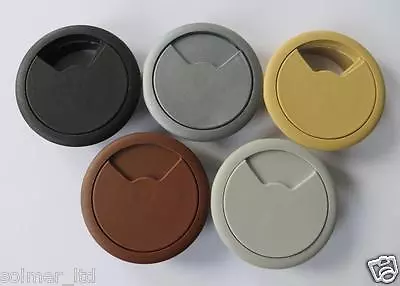 £2.09 • Buy 80 Mm Round PC Computer Desk Plastic Grommet Table Cable Tidy Wire Hole Cover