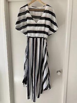 Country Road Striped 100% Cotton Long Dress Size 16 • $55