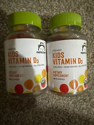 Lot Of 2 Bottles- Mama Bear Organic Kids Vitamin D3 25 Mcg 1000 IU 80 Gummies • $29.99