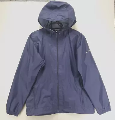 Columbia Rain Jacket Mens L Dark Purple Nylon Zip Pockets • $20