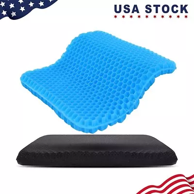 Gel Seat Cushion Pressure Relief With Non-Slip Cover Ergonomics Chair Cushion • $17.99