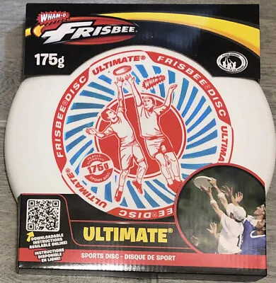 £14.49 • Buy ✅  NEW Ultimate Frisbee Sports Disc Golf By Wham-O (WHITE, C/ Red & Blue) 175g