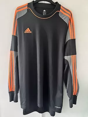 Adidas Goalkeeper Jersey Shirt X-Large Padded Black & Orange 2013 Formotion • £14.99