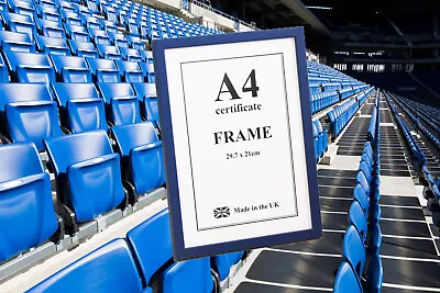 £7.50 • Buy Football Blue Wooden Photo Picture Certificate Frame Lots Of Sizes