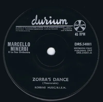 Marcello Minerbi 1965 Uk 7  45 - Zorba's Dance : High Gloss Near Mint • £4.99