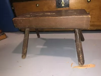 English Antique Wood Oak Foot Stool Low Table Vintage • $65